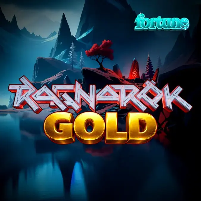 Tampilan layar permainan slot Ragnarok Gold dengan tema Norse yang dramatis dan simbol-simbol emas.
