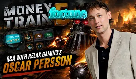 Tampilan visual futuristik dan karakter ikonik dari slot Money Train 5
